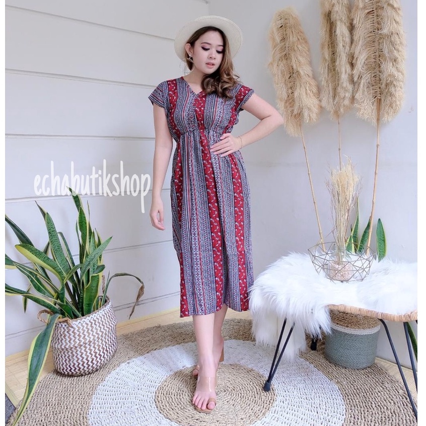 Daster Manohara Bali Ethnik 08 Dan Bunga