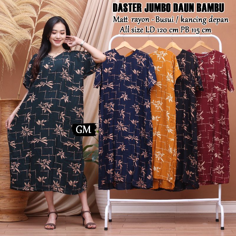 Daster jumbo busui kain rayon adem enak di pakai