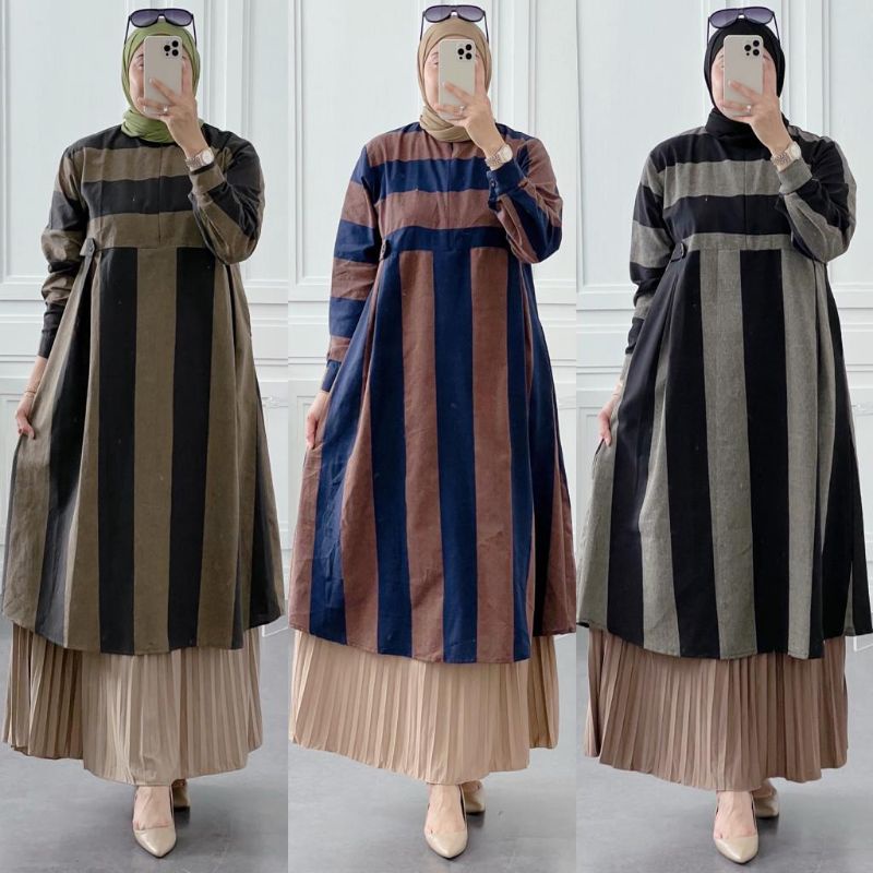 Stelan Rok Plisket Violine 22 ori Gagil by Ova Busui Wudhu Friendly