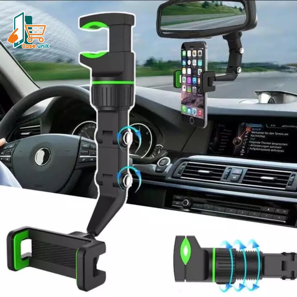 Car phone holder Original penyangga hp di mobil rearview mirror kaca tengah mobil jepitan Stand Handphone gagang spion tengah CS5052