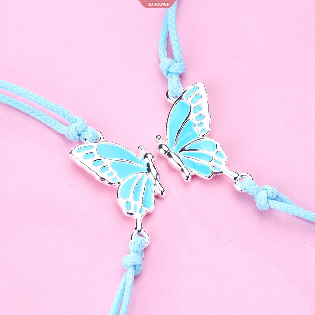 Butterfly best friend Gelang Persahabatan Untuk 2perempuan Emas Dan Perak BFF Senada Sayap Kupu-Kupu Hadiah Gelang Jarak Jauh [ZXL]