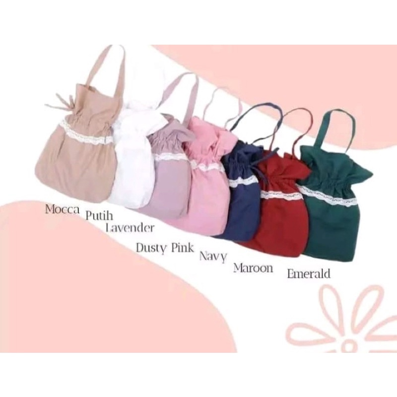 MUKENA RENDA POLOS CANTIK FREE TAS