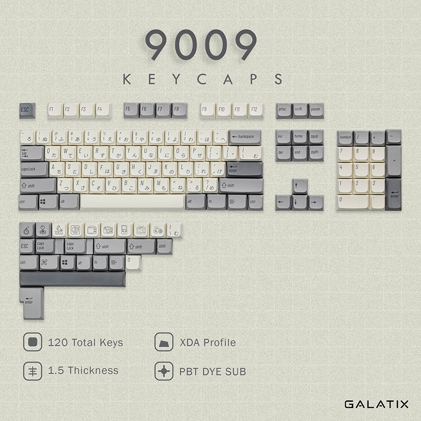 Keycaps Japan XDA Keycap Japanase 9009 For Mechanical Keyboard