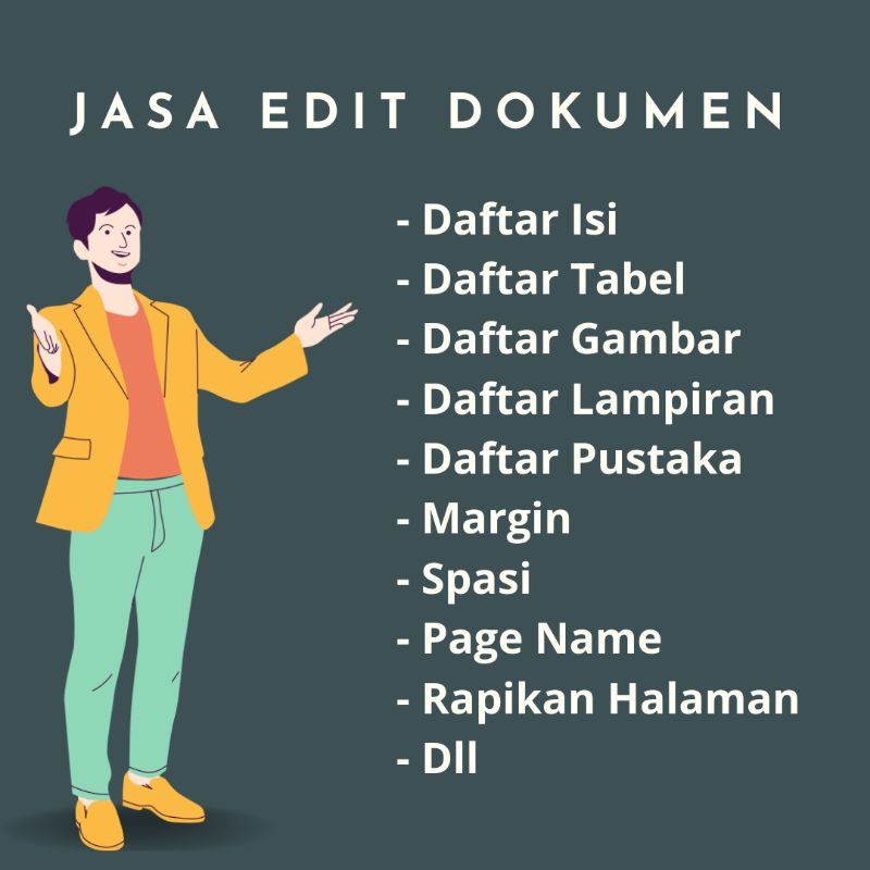 Jasa Editing Makalah | Cover | Daftar Isi | Daftar Gambar | Rapikan Halaman