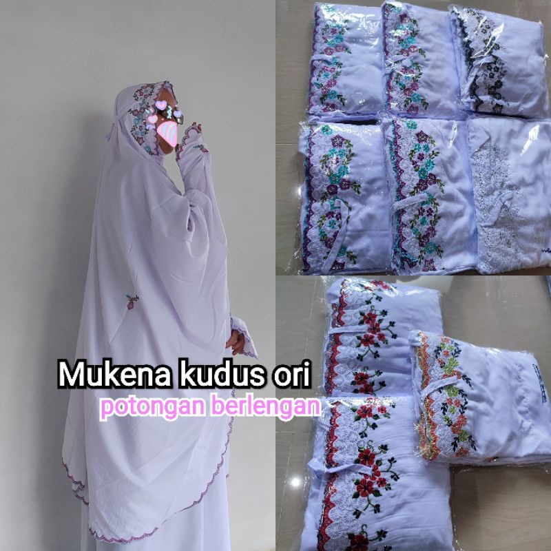 Mukena kudus potongan berlengan/mukena umroh