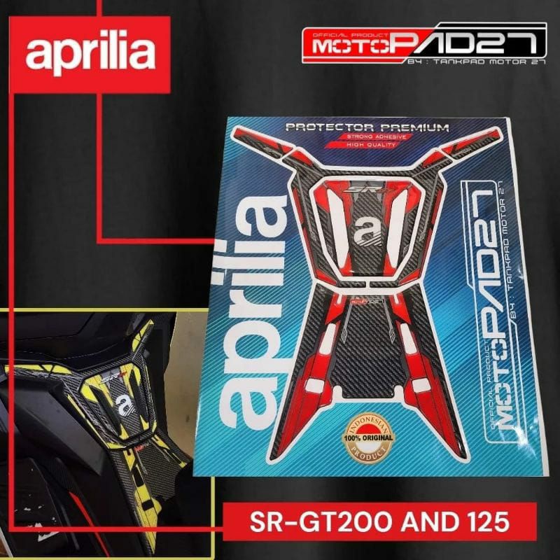 Stiker Resin Deckpad Tankpad APRILIA SR-GT 200 Premium