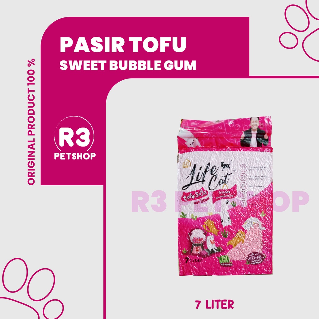 Pasir Kucing Gumpal Wangi Tofu LIFE CAT 7L 2,5Kg