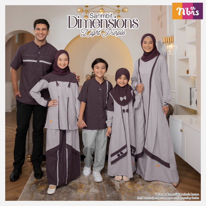 SARIMBIT NIBRAS DIMENSIONS LIGHT PURPLE / SARIMBIT COUPLE KELUARGA NIBRAS