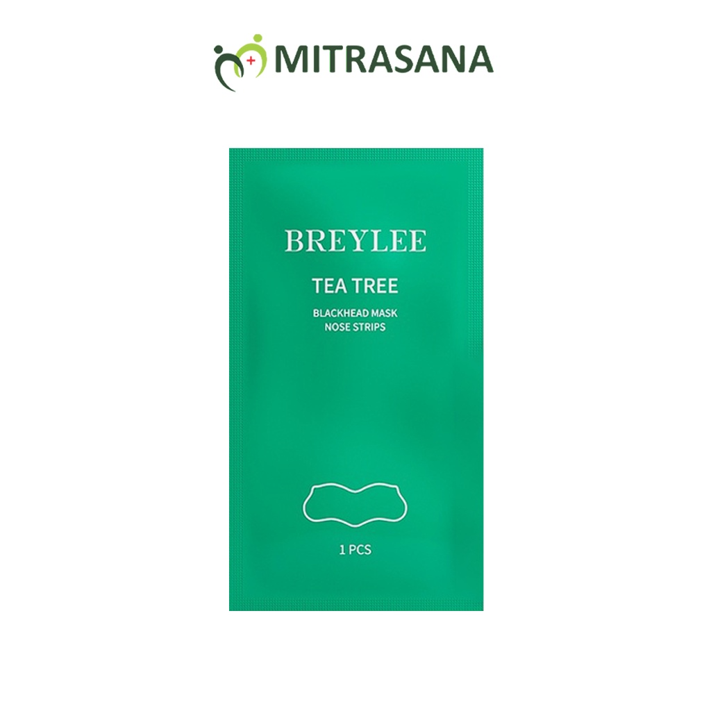 BREYLEE Tea Tree Blackhead Mask Nose Strips - Masker Hidung Pembersih/Pengangkat Komedo (1 Strip)