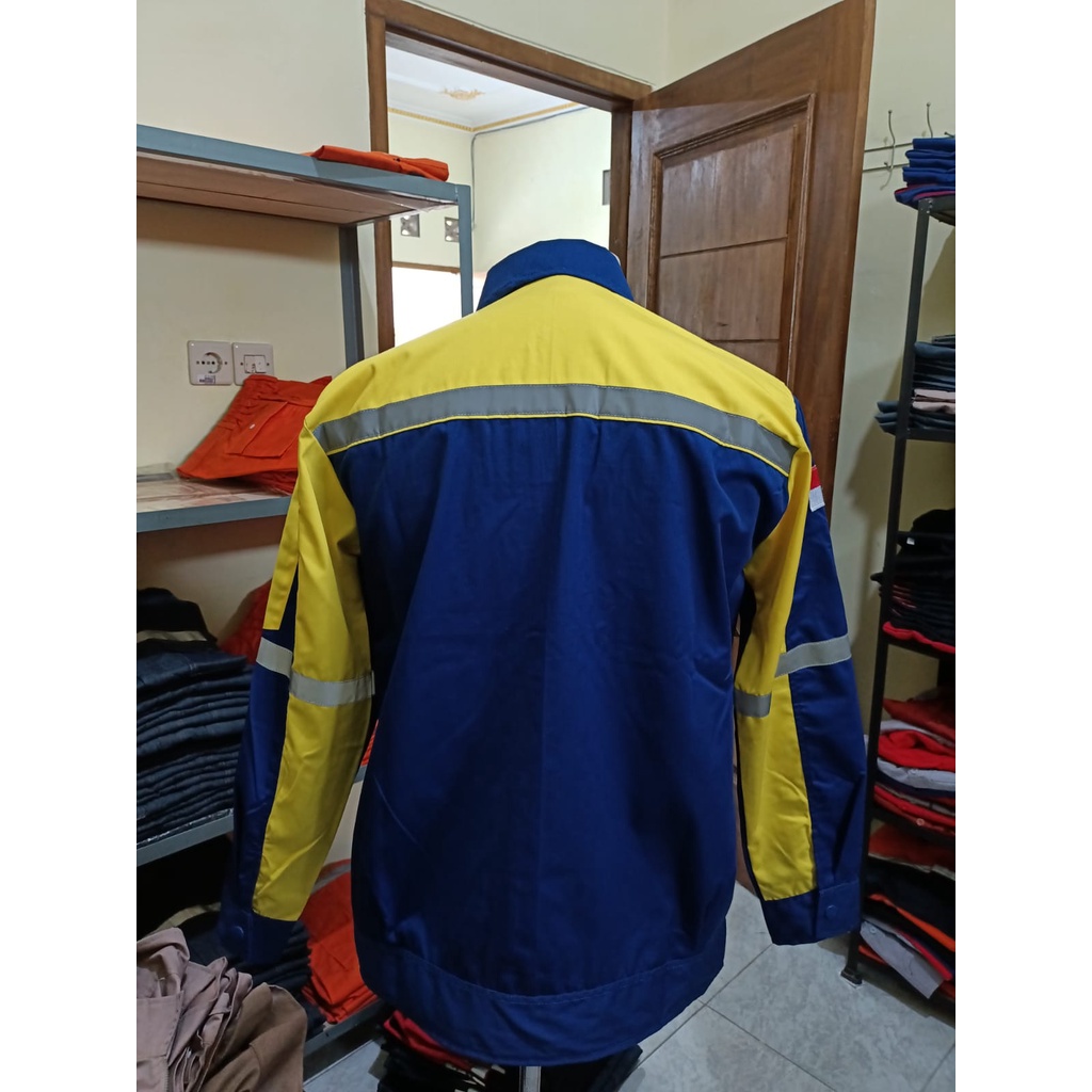 Star Wearpack - Baju Kerja Lapangan Lengan Panjang Warna Benhur Kombinasi Kuning