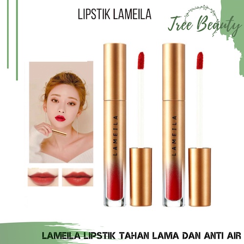 LAMEILA Lip Glaze Lipstik Pelembab Tahan Lama Lip Gloss Pewarna Bibir Cair Pelembab Lipstik