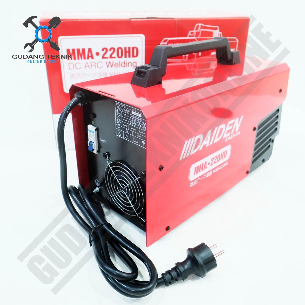 Mesin Las Listrik MMA 220HD DAIDEN / Mesin Travo Trafo Inverter Las 220 Heavy Duty DAIDEN - Welding Inverter MMA-220HD DAIDEN