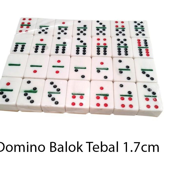 ✒✒ Kartu Domino Balok Tebal 1.7cm / Gaple QQ Mahjong DT-28