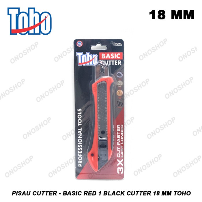 

Pisau Cutter - Basic Red 1 Black Cutter 18 mm Toho onosh00 Segera Dapatkan