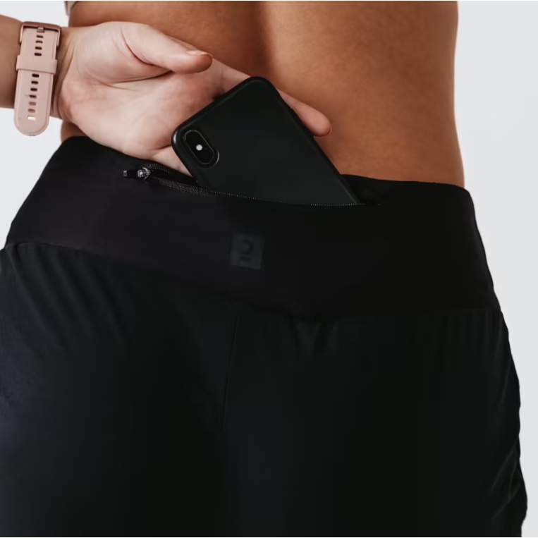 KALENJI Run Dry Celana Panjang 3/4 Lari Krop Wanita Original