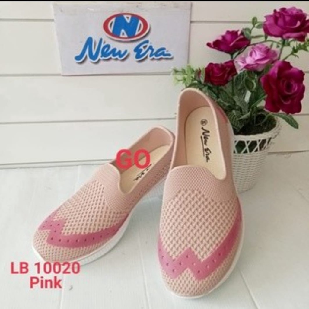 gof NEW ERA LB 10020 Sepatu Slip On Wanita Karet Terbaru Original Murah