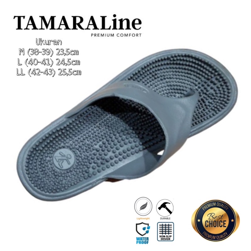 Sandal Jepit Rematik Kesehatan Karet Pria Wanita Unisex Dewasa / Remaja - TAMARALINE 190 / Bahan Premium Lentur Empuk Ringan Kuat Anti Slip Anti Air / Model Sandal Casual Santai Rumah Hotel Outdoor Kamar Mandi Murah Original