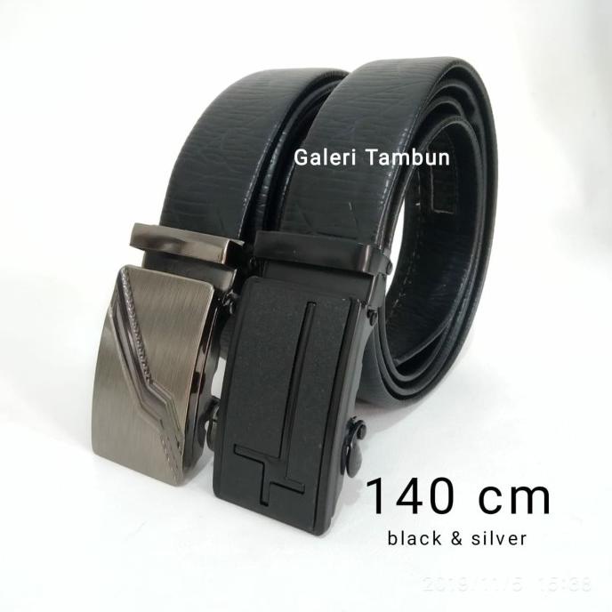 Ikat Pinggang Pria Sabuk Gesper Rel Jumbo Resleting Kulit Sintetis Termurah