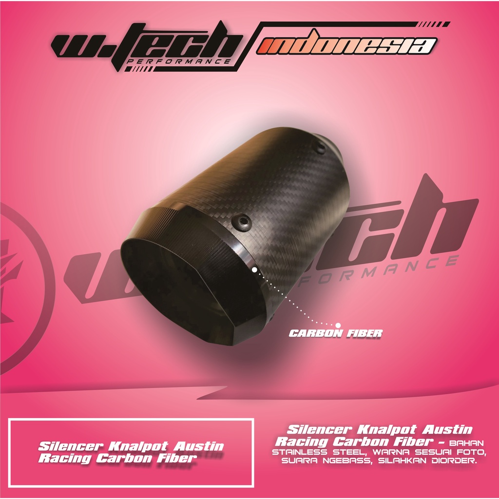 Knalpot Austin Racing Carbon Fiber IMPORT FULL SYSTEM Ninja 250 FI wtech