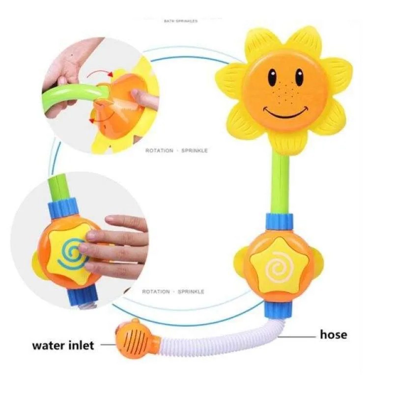 Shower Elektrik Sunflower Baby Bath Toys Mainan Semprotan Air Anak Mainan Mandi Anak Mainan Shower Anak