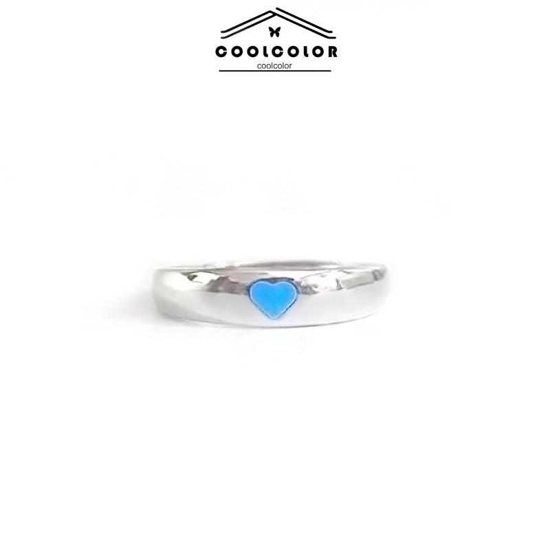 COD❤️Cincin Couple Cinta Luminous cahaya kekasih Retro Vintage Korea Gaya Untuk Wanita Fashion