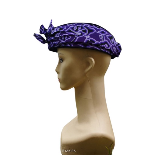 Iket sunda praktis/iket mega mendung ungu/iket blangkon sunda batik/iket kepala dewasa laki&amp;cewek