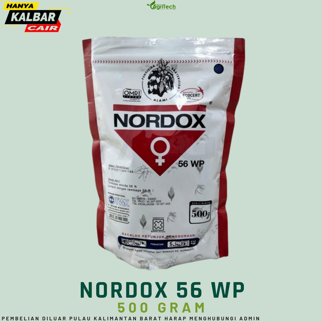 NORDOX 56 WP ISI 500 GRAM FUNGISIDA BAKTERISIDA ALAMI ORIGINAL 1/2 KG
