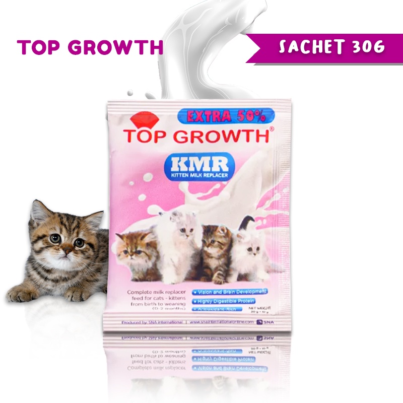 Susu Top Growth Kitten Milk 30 gram - Susu Anak Kucing 0-2 Bulan