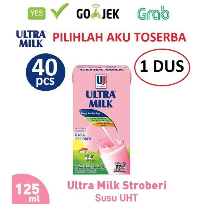 

Susu Ultra Stroberi (Strawberry) - 125 ml - 1 DUS ISI 40 pcs TERLARIS TERPERCAYA ORIGINAL
