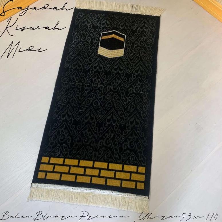 "WWR.10De22ј" SAJADAH TURKI HITAM KISWAH PREMIUM UKURAN SEDANG