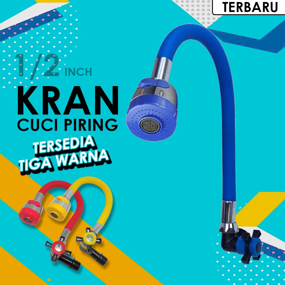 Kran Sink Cuci Piring 1/2 Warna Handle Baling Mix Black Color