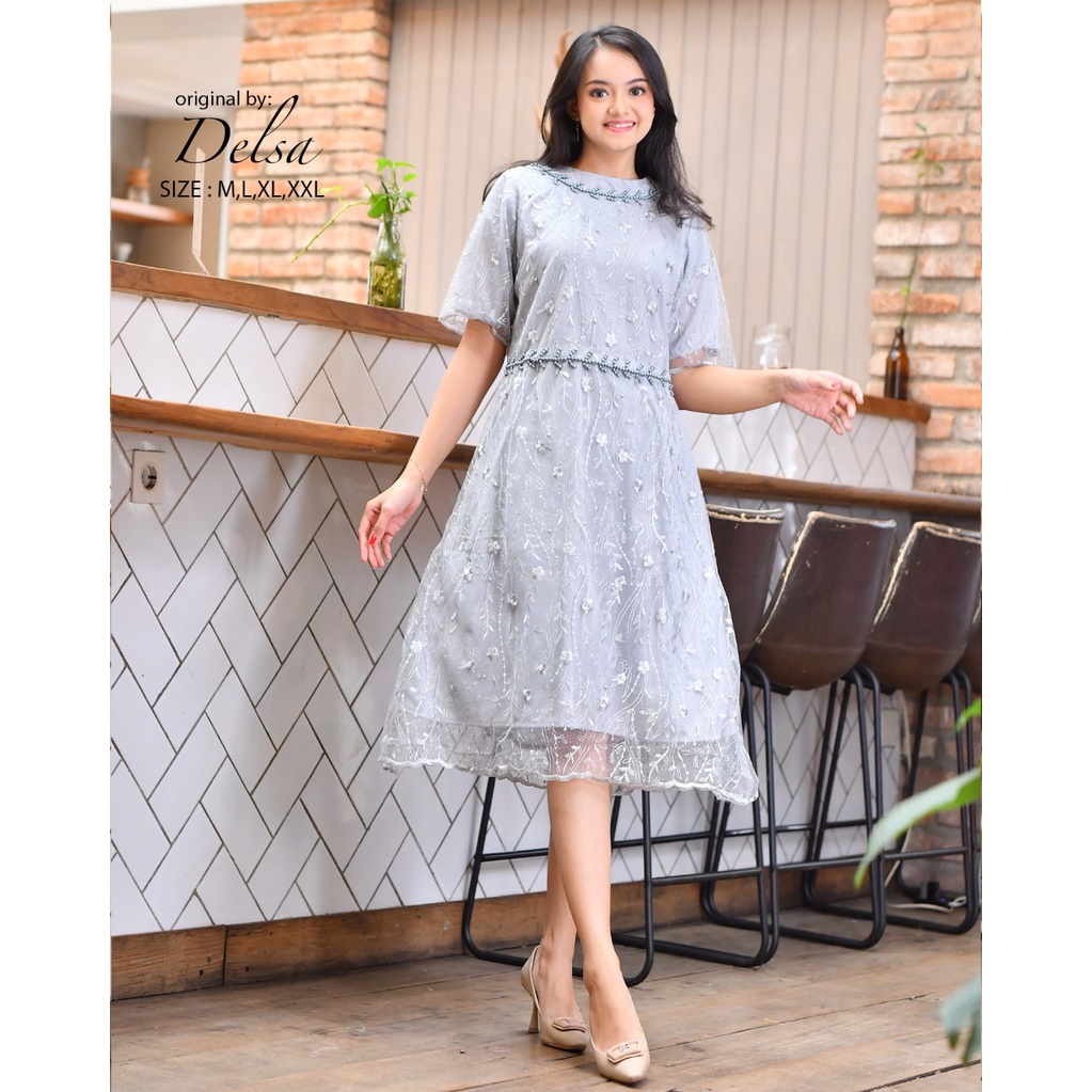 DRESS TULLE FULL FURING DRESS KONDANGAN DRESS PAYET