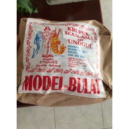 

✨New✨ Kerupuk Ikan Cap Unggul 1kg Model Bulat / Krupuk Ikan Panggul Model Bulat 1kg serbuuu !