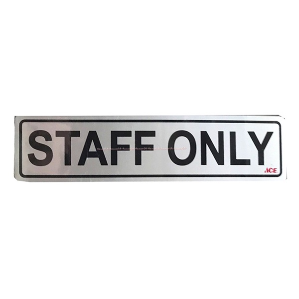 Stiker Staff Only Arahan Sticker Pemberitahuan Petunjuk Area Staf Karyawan Saja Dilarang Masuk Staffonly Staf Aluminium