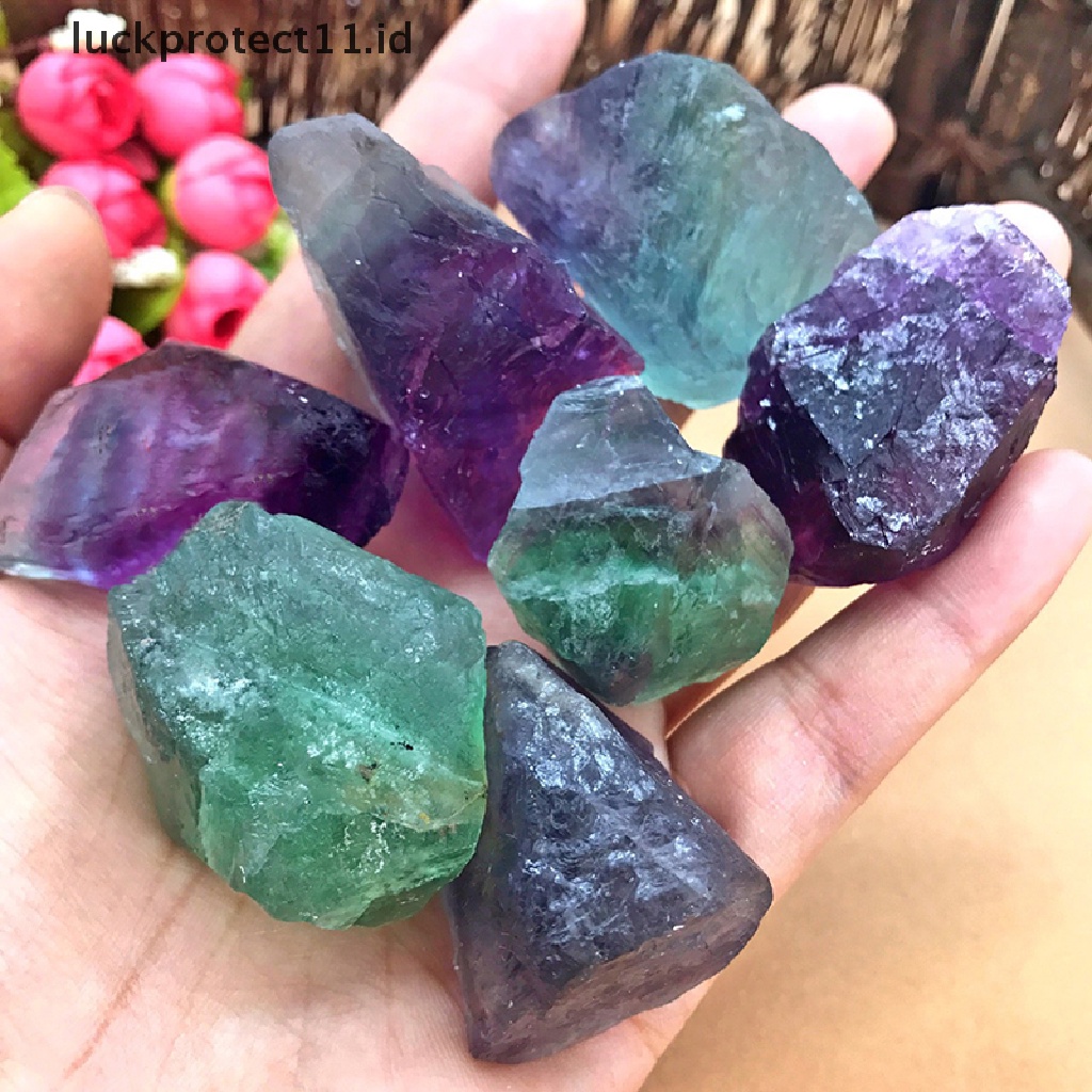 /Fashion Hot// Fashion// Bola Batu Fluorspar Alami Kristal Fluorite Ball Healing Gemstone.