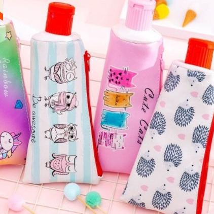 

FRESHH Kotak Pensil Odol Unicorn Hologram Bening 1 Set Serutan Tempat Pensil Plushie Tebal Ready Grosir^^