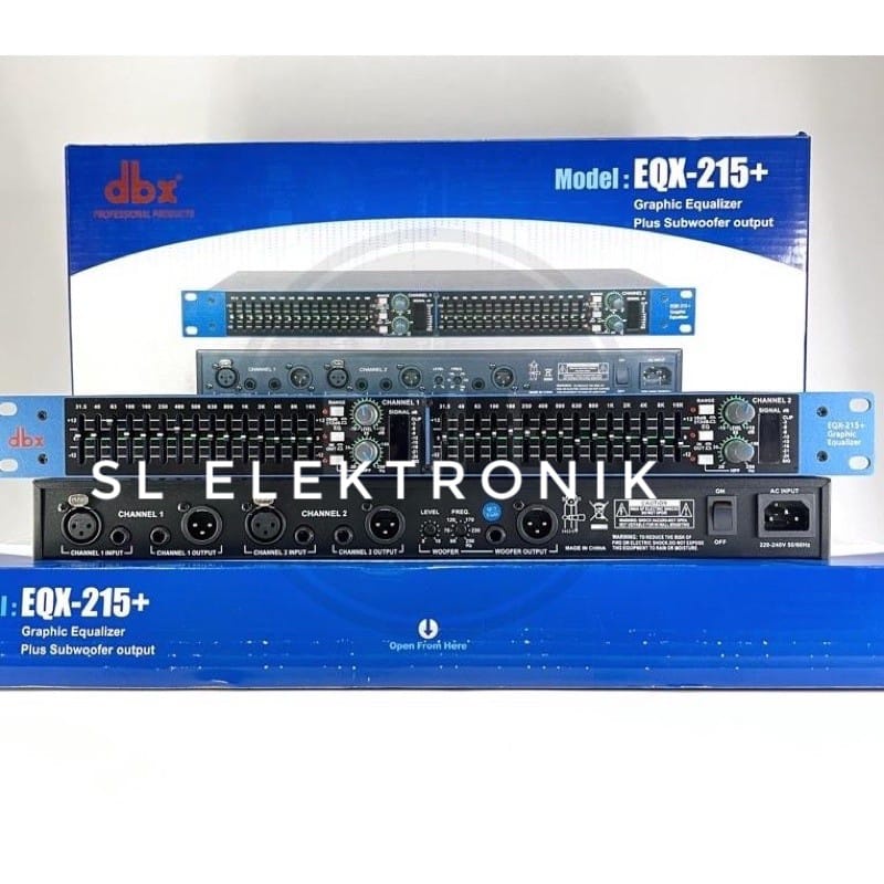 equaliser dbx eqx215 PLUS SUBWOOFER dbx eqx 215 dbx eqx 215 GRADE A