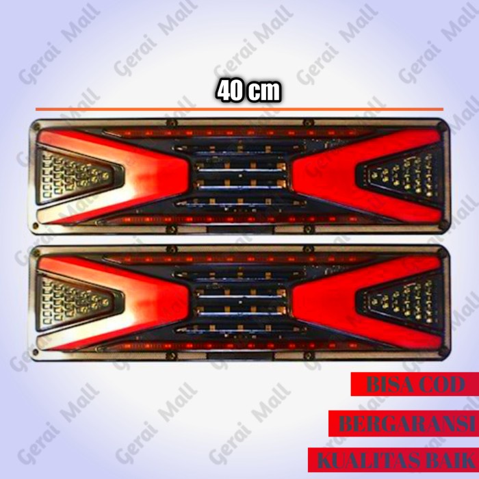 Lampu stoplamp truk 40 cm 24 volt stop lamp transformer led belakang
