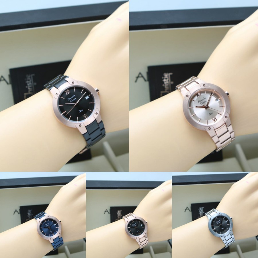 JAM TANGAN WANITA ALEXANDRE CHRISTIE AC 2A12 AC2A12 ROSEGOLD SERIES ORIGINAL