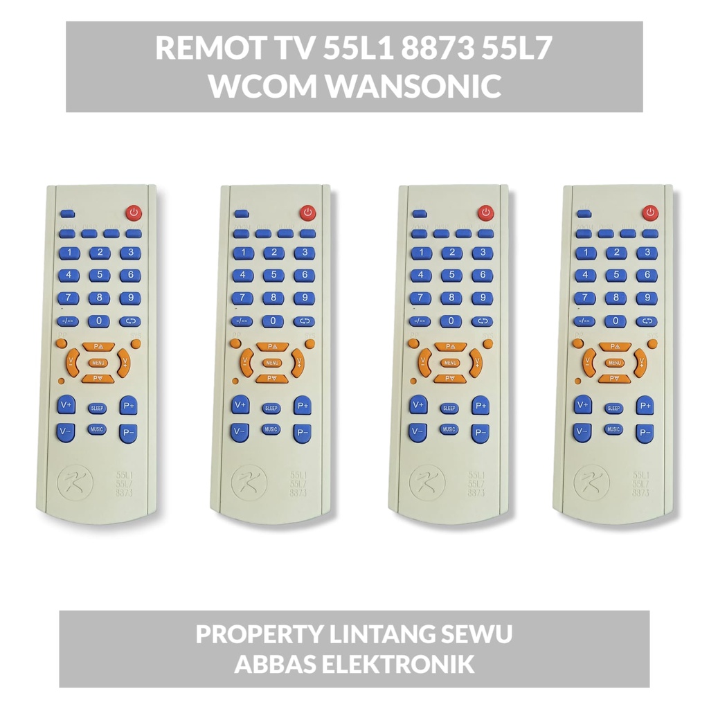 REMOT TV 55L1 8873 55L7 WCOM W COM WANSONIC GROSIR PER 5PCS