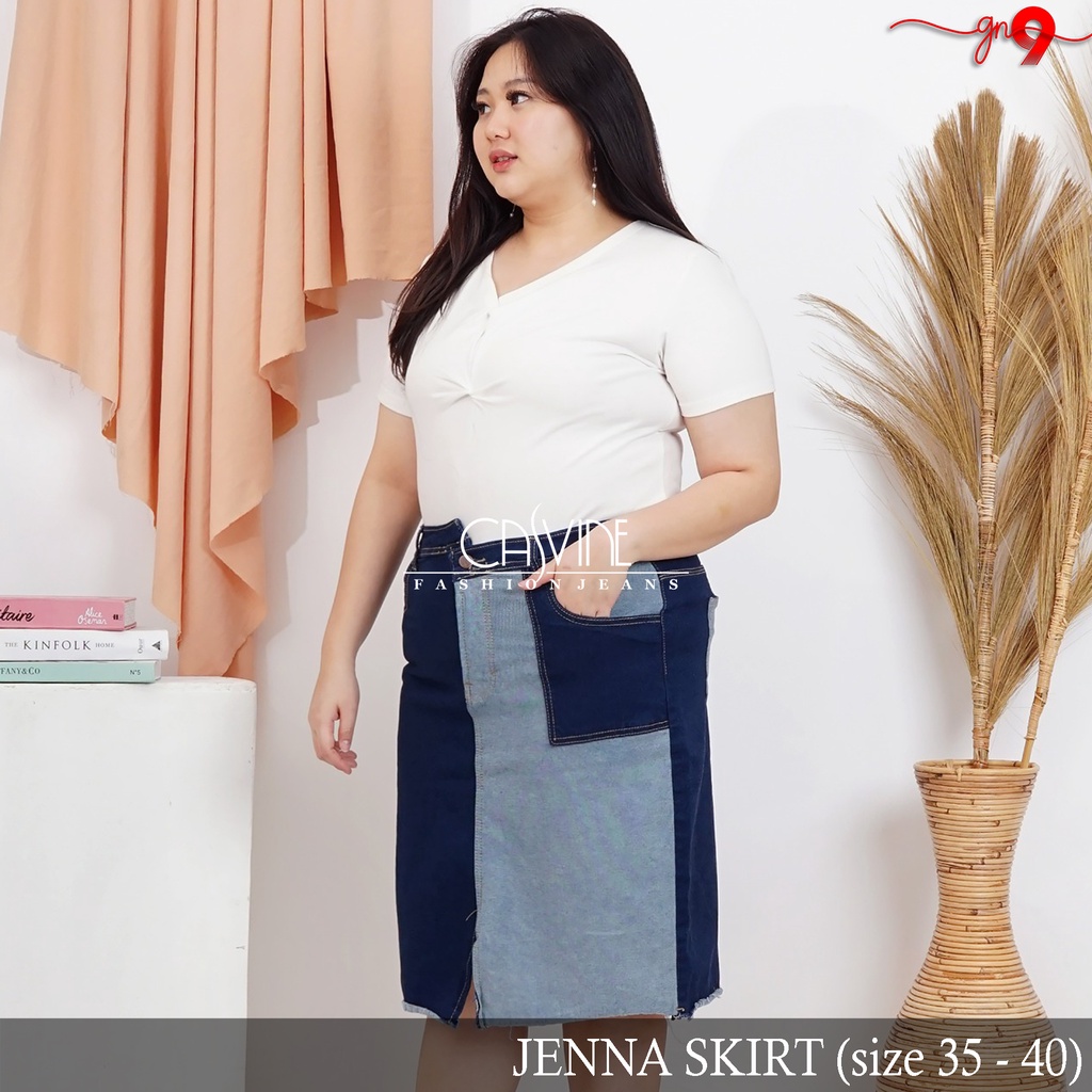 CASVINEJEANS | Rok Wanita Cewek Jenna Skirt Bigsize Jumbo Ready 35-40