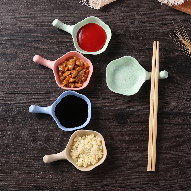 Tempat Wadah Lepek Saos Sambal Kecap Bumbu Masakan Mangkok Kecil Dekorasi Meja Makan Untuk Kacang Snack Ringan Serbaguna Model Daun Atau Bunga Dengan Ganggang Menaruh Sedok Garpu Atau Sumpit Rumah Resto Cafe