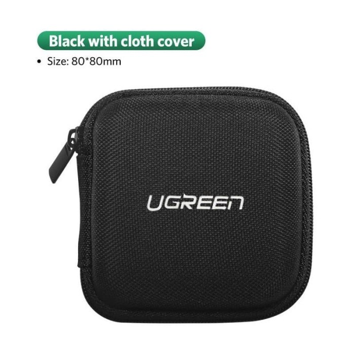 Ugreen Fabric Organizer Case Earphone/Charger/Memory Card 70576/70577 - Abu-abu