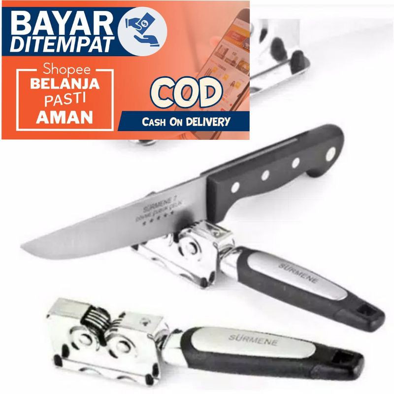 Alat Asahan Pisau Dan Gunting Stainless Steel / Penajam Pisau Knife / Asahan Mata Pisau Buah Dan Daging Murah Super Tajam