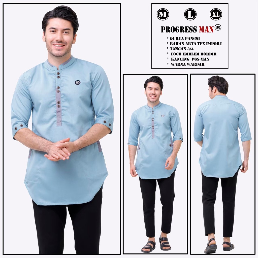 kurta pakistan marajo original premium - Baju Koko Pakain Muslim Pria 2022 - koko kurta dewasa lenga