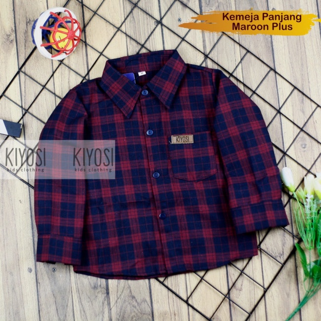 KIYOSI Kemeja Anak Flanel Laki Laki Lengan Panjang Best Seller 1- 6Tahun(4)