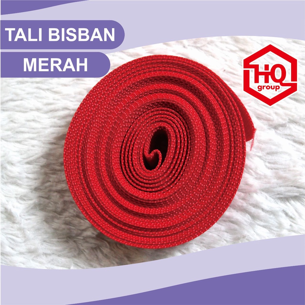 TALI BISBAN POLYSTER WARNA MERAH