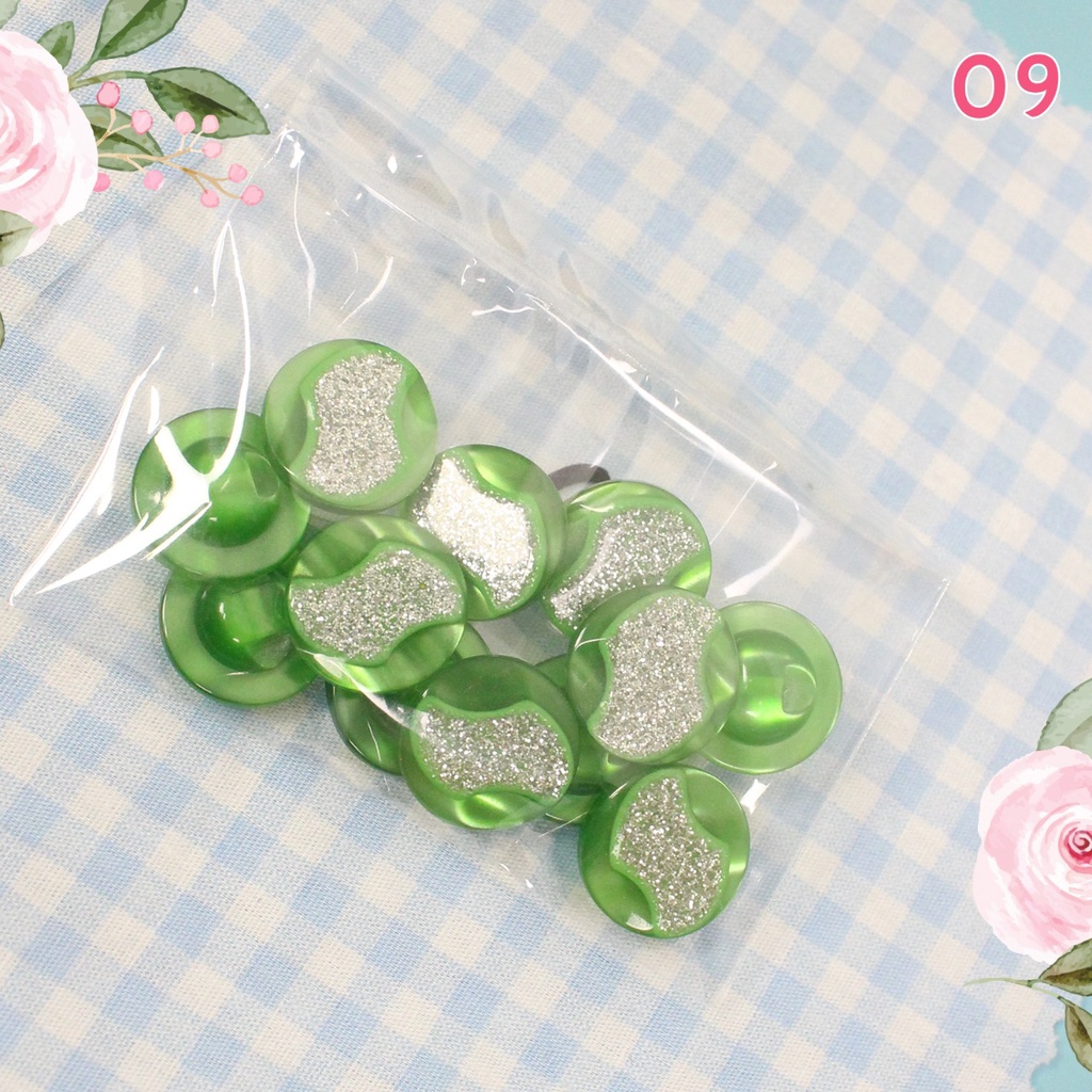 Kancing Hias/Kancing Mentos Baju 15mm A10722