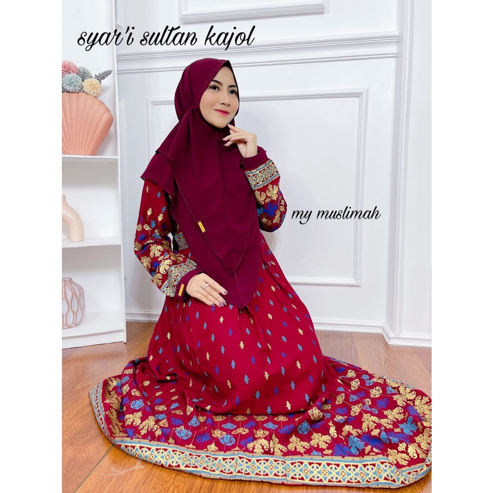 Dress Sultan kajol my muslimah set khimar rayon prada premium mewah syari busana wanita terbaru masa kini