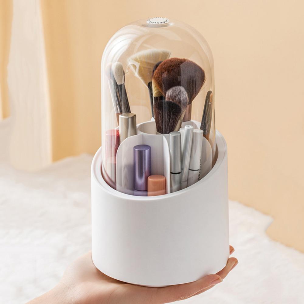 R-FLOWER Makeup Brush Storage Multifungsi360° Rotating Lipstik Storage Box